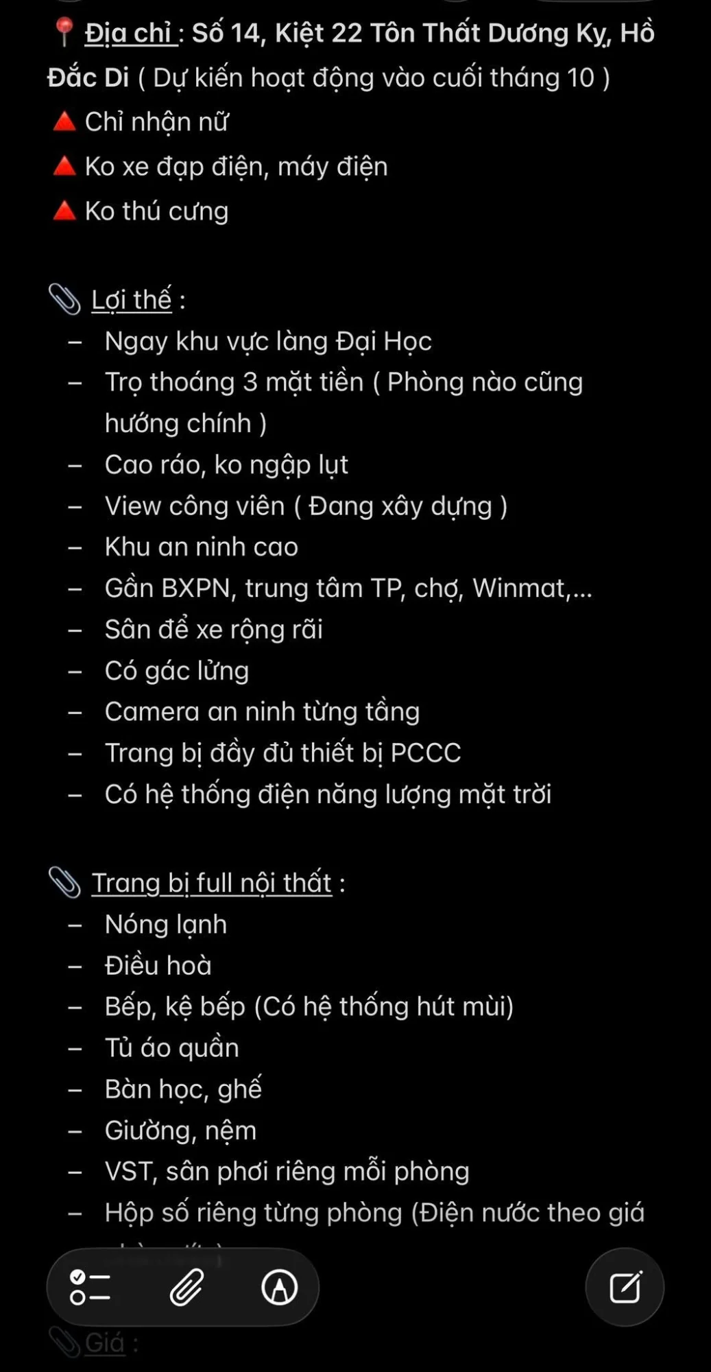 Cho thuê phòng tại 14 kiệt 22 Tôn Thất Dương Kỵ, phường An Cựu, Huế — ảnh 2
